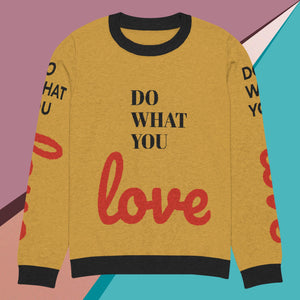 Knitted crew neck sweater